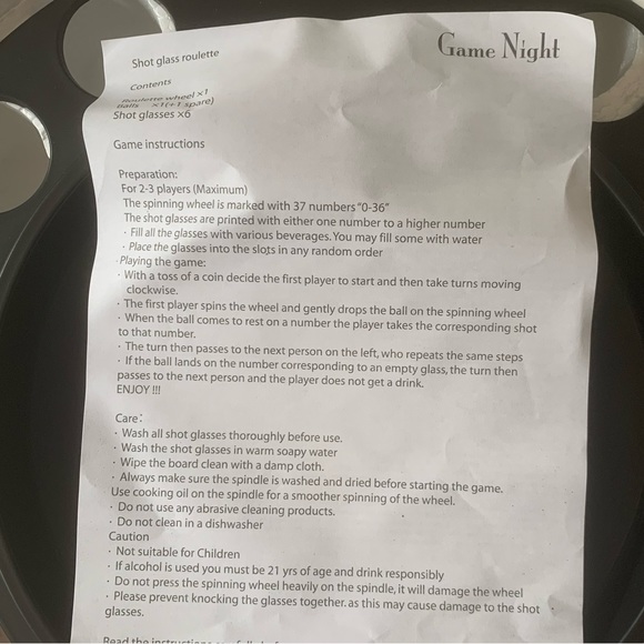 Game Night Roulette Party Game - Picture 9 of 12